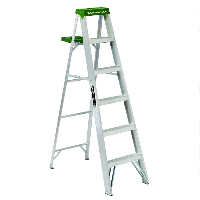 Louisville 6' Aluminium Step Ladder w/ Molded Pail Shelf 3 Louisville 6' Aluminium Step Ladder w/ Molded Pail Shelf