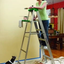 Louisville 6' Aluminium Step Ladder w/ Molded Pail Shelf -Home Improvement Sales Shop 40900021 2 1