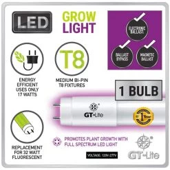 GT-Lite GT-T8-3IN1-GL 4 ft. Grow LED Bulb 5 GT-Lite GT-T8-3IN1-GL 4 ft. Grow LED Bulb -Home Improvement Sales Shop 4159010 1