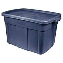 Rubbermaid Roughneck Storage Tote, Indigo Blue, 14-Gallons