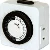 Tru Guard Indoor 24-Hour Mechanical Timer with 2-Outlets, 125V
