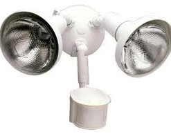 Cooper Lighting Motion Light 180 Degree Metal Covers White
