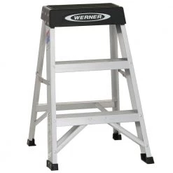 Werner 2 Foot Aluminum Step Stool - 300 lbs