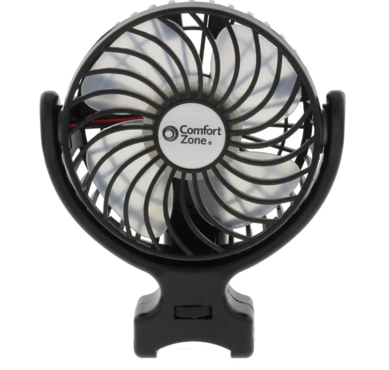 Comfort Zone 4" Rechargable Personal Fan Assorted Colors 3 Comfort Zone 4" Rechargable Personal Fan Assorted Colors