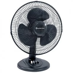 Comfort Zone 12" 3 Speed Oscillating Fan