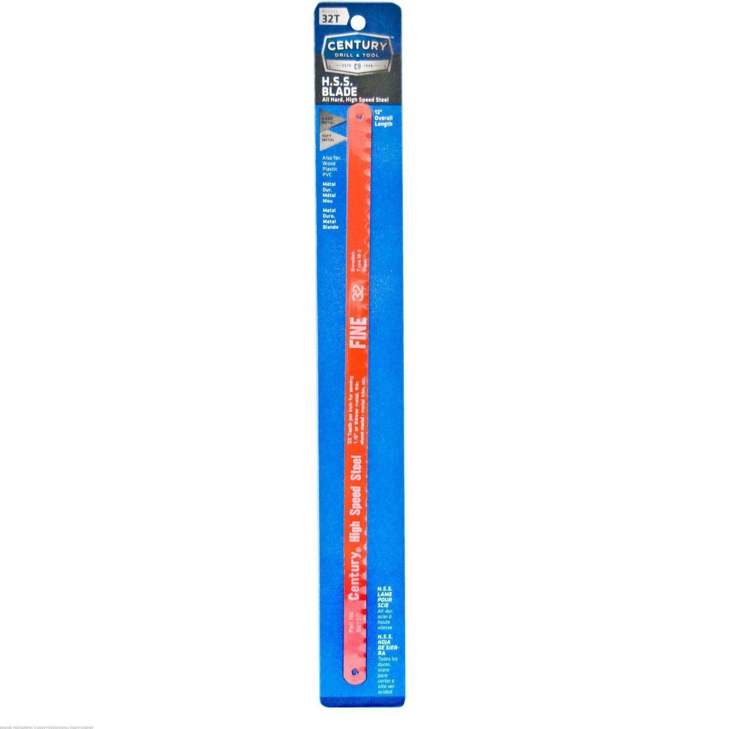 Century Hacksaw Blade 12"X 32T HSS 3 Century Hacksaw Blade 12"X 32T HSS