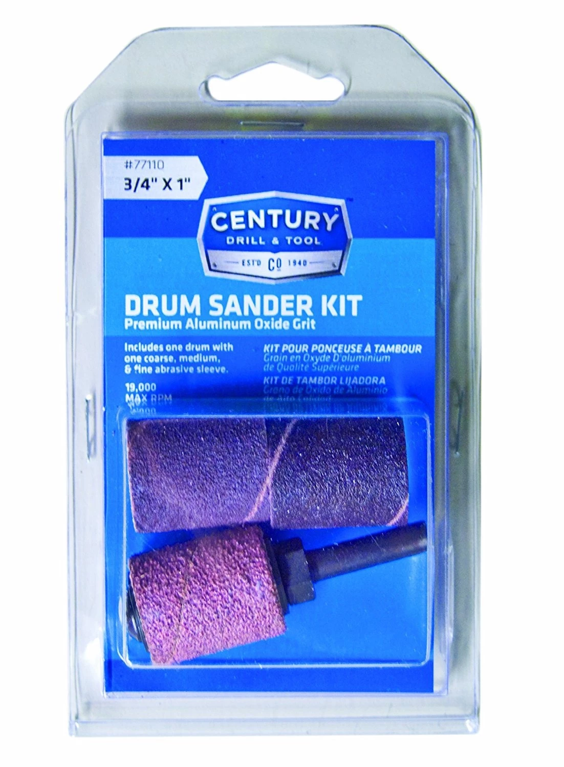 Century Sanding Drum Kit 3/4"X 1" 3 Century Sanding Drum Kit 3/4"X 1"
