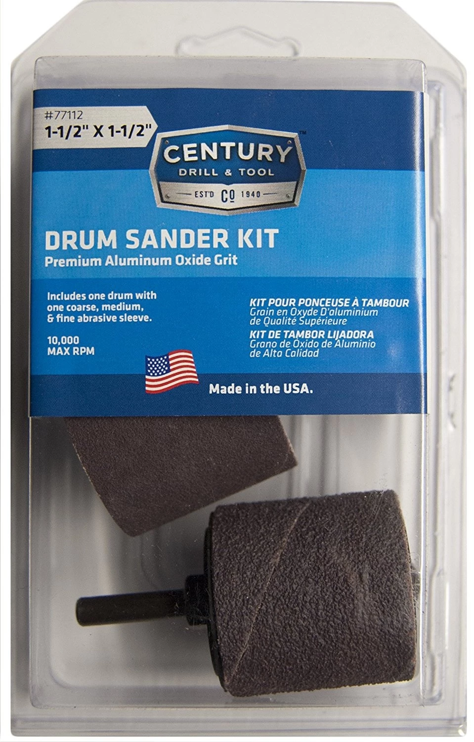 Century Sanding Drum Kit 2"X 1-1/2" 3 Century Sanding Drum Kit 2"X 1-1/2"
