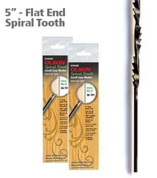 Scroll Saw Blade - Flat End Spiral Tooth - SP46800 - 5in 3 Scroll Saw Blade - Flat End Spiral Tooth - SP46800 - 5in