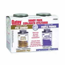 Oatey PVC Regular Cement and NSF Purple Primer Handy Pack -Home Improvement Sales Shop 4684429