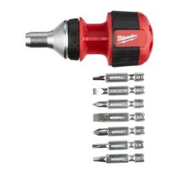 Milwaukee 8-in-1 Compact Ratcheting Multi-bit Driver 8 Milwaukee 8-in-1 Compact Ratcheting Multi-bit Driver -Home Improvement Sales Shop 48 22 2330 3
