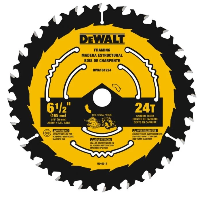 DeWalt DWA1612CMB 6 1/2 Inch Circular Saw Blade 3 DeWalt DWA1612CMB 6 1/2 Inch Circular Saw Blade