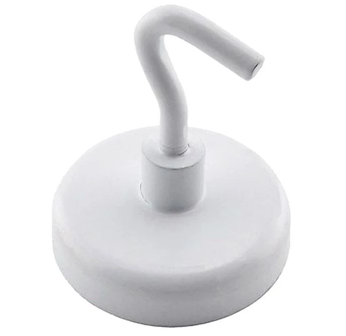 Master Magnetics 1-1/2" Dia. White Enamel Magnetic Hook, 14 lb. (2-Pack) 3 Master Magnetics 1-1/2" Dia. White Enamel Magnetic Hook, 14 lb. (2-Pack)