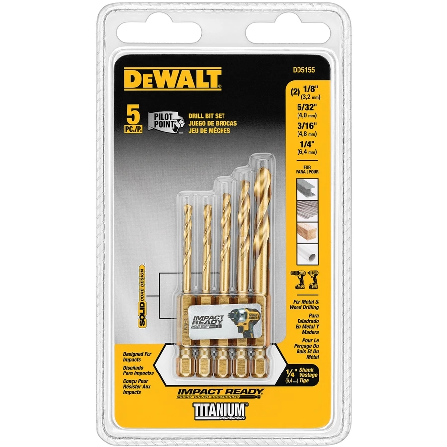 DeWalt 5 Piece Titanium IR Set 3 DeWalt 5 Piece Titanium IR Set