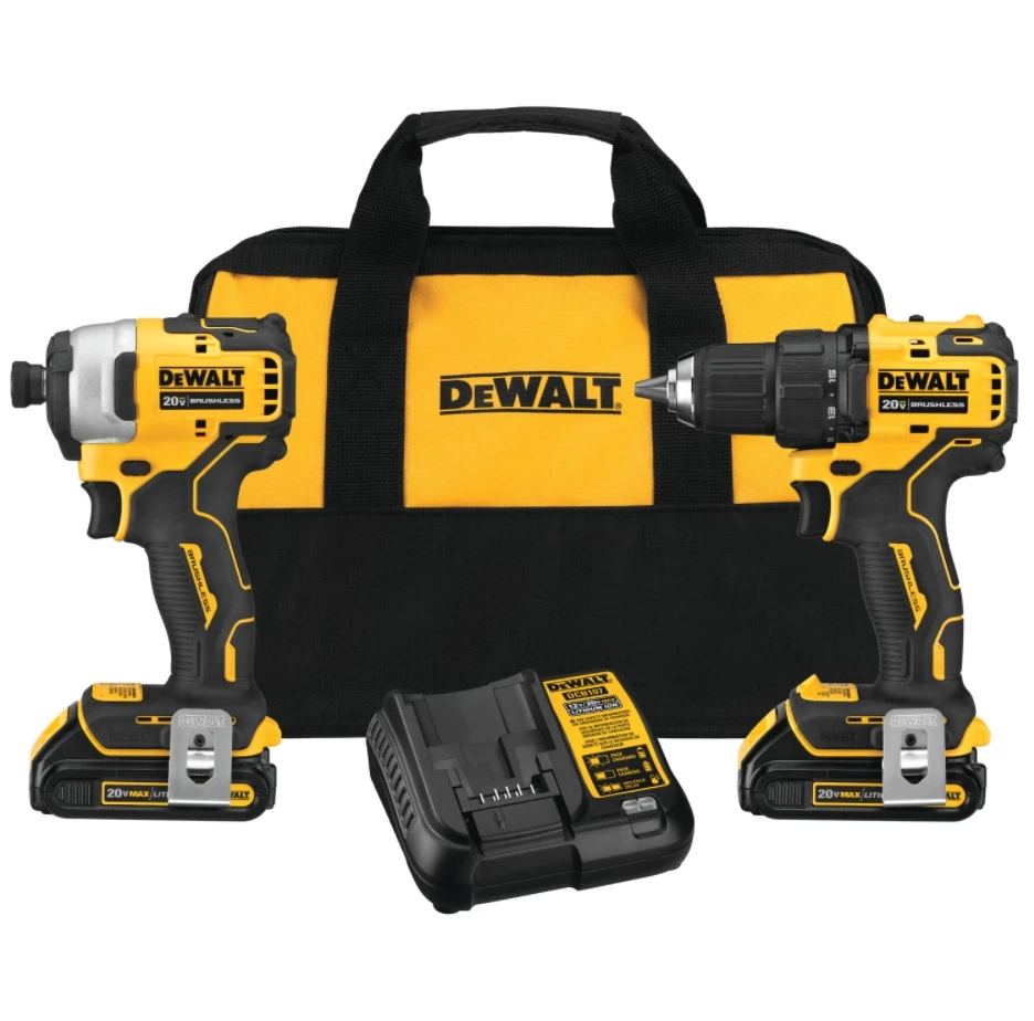 Dewalt Atomic 20v Max* Brushless Cordless 2-Tool Combo Kit 3 Dewalt Atomic 20v Max* Brushless Cordless 2-Tool Combo Kit