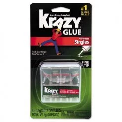 Elmer's All Purpose Krazy Glue Single-Use, .5 oz Tubes - 4 Pack