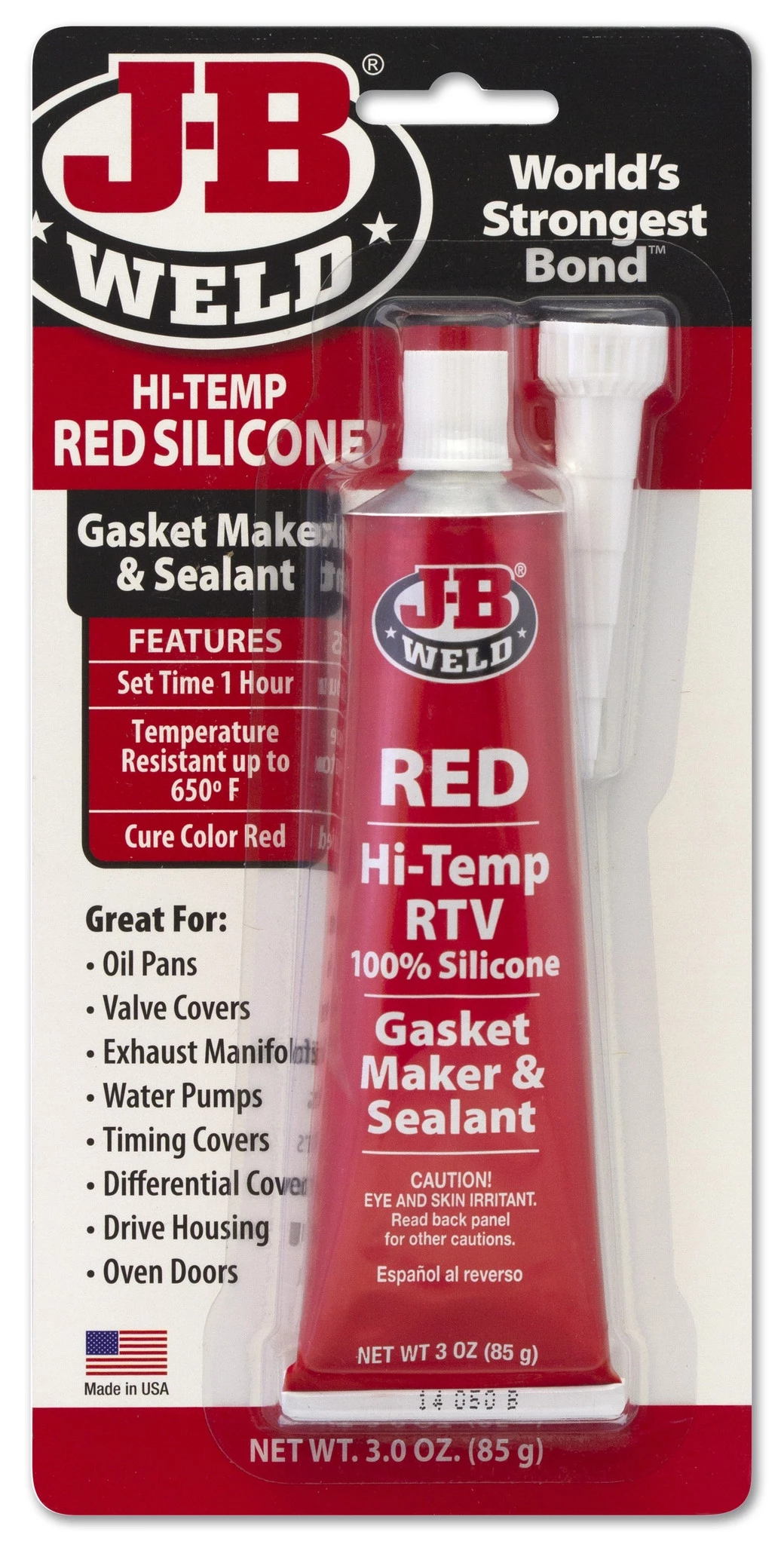 J-B Weld Sealant HI Temp Red Acetoxy 3 oz 3 J-B Weld Sealant HI Temp Red Acetoxy 3 oz