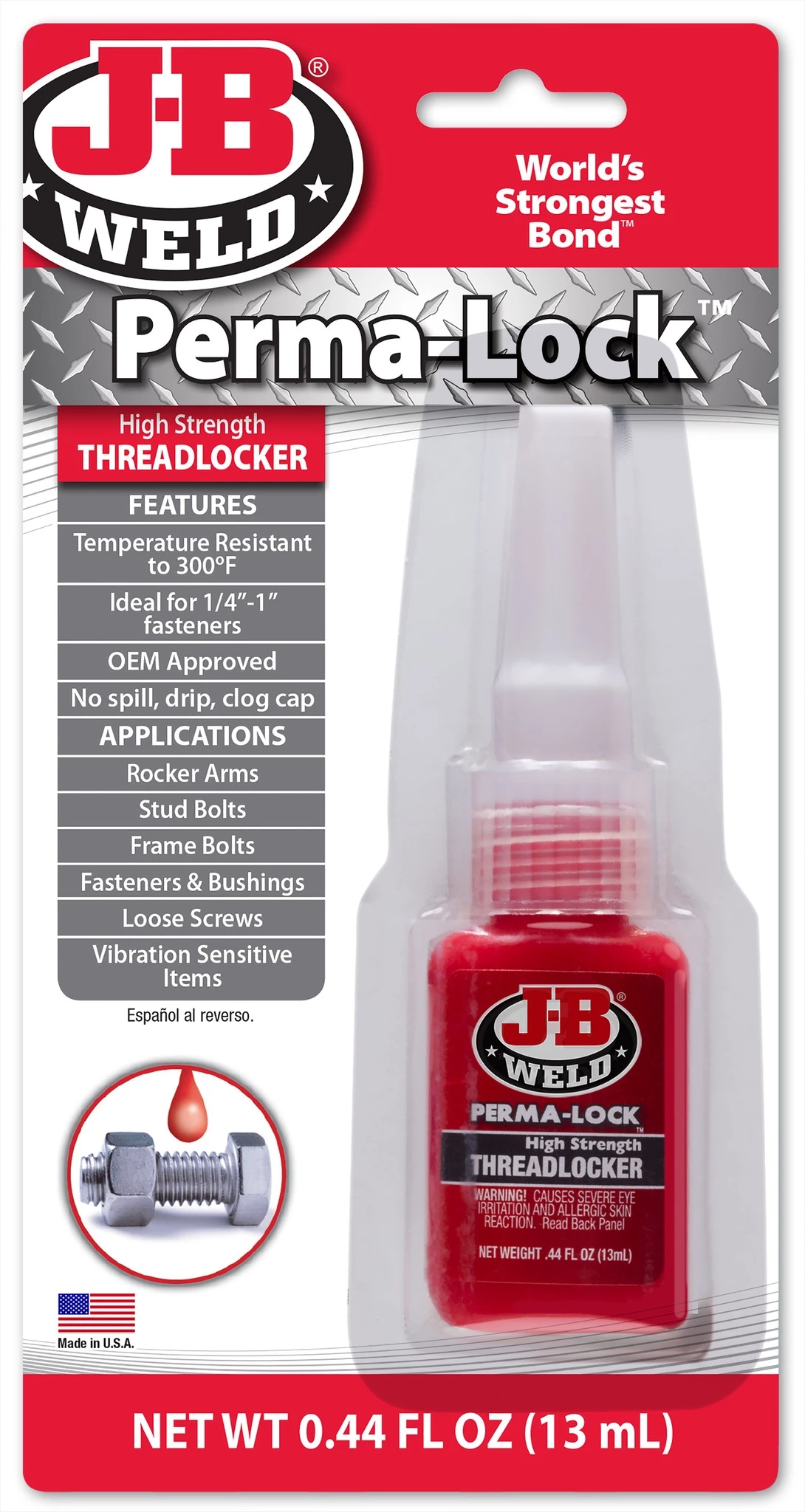 J-B Perma-Lock Red-Threadlock 3 J-B Perma-Lock Red-Threadlock