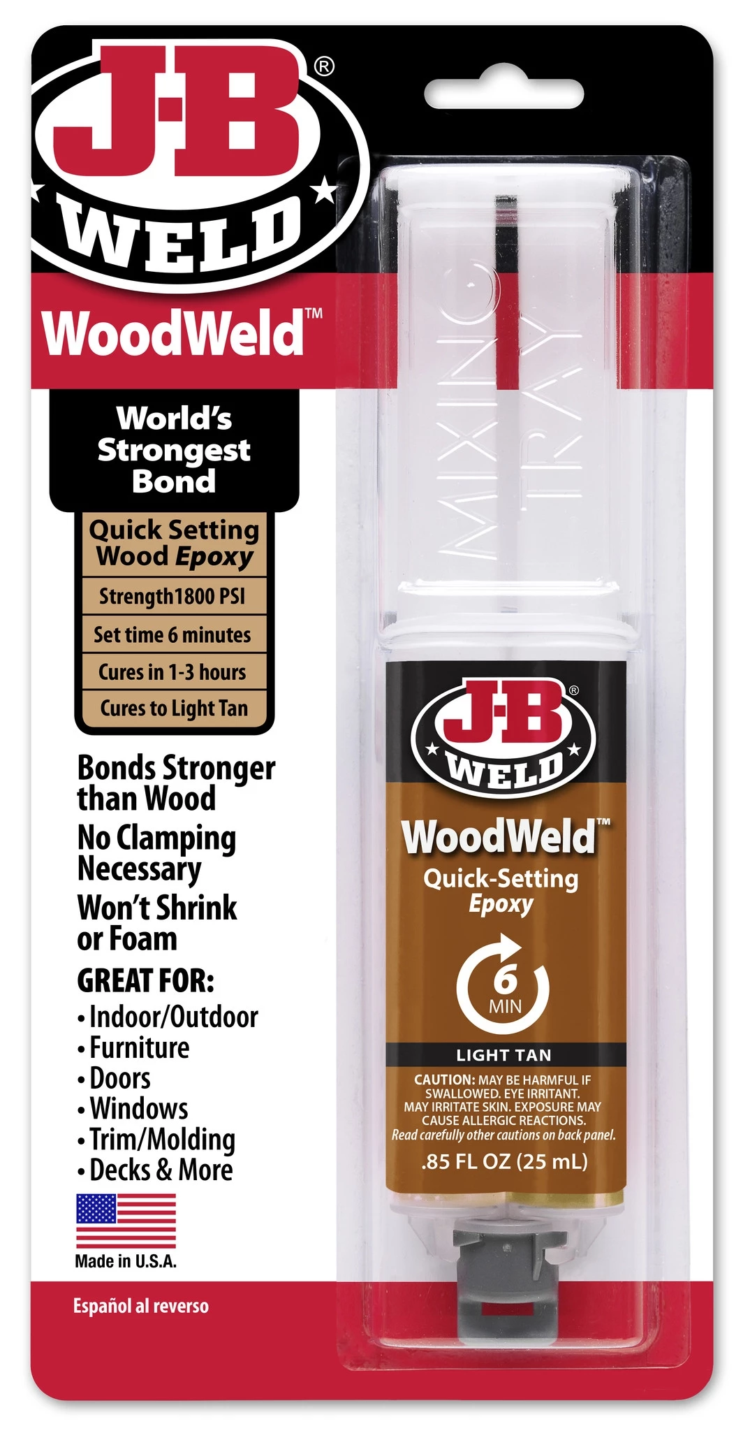 J-B WoodWeld Epoxy w/ Syringe 3 J-B WoodWeld Epoxy w/ Syringe