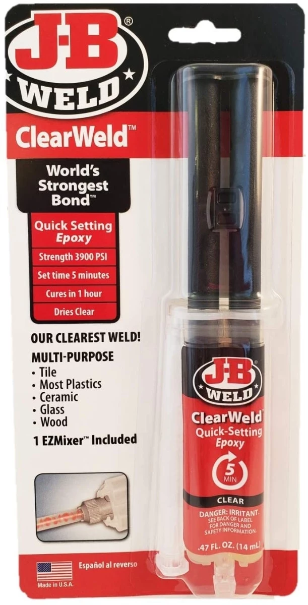 JB Weld Clearweld Syringe 3 JB Weld Clearweld Syringe