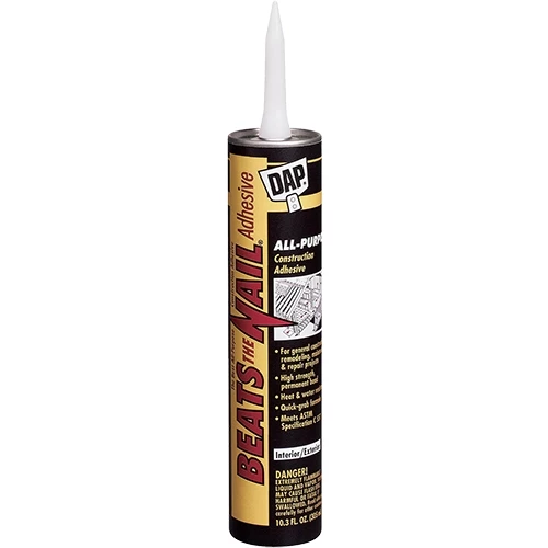 DAP Beats The Nail All-Purpose Construction Adhesive, 10.1 Oz. 3 DAP Beats The Nail All-Purpose Construction Adhesive, 10.1 Oz.