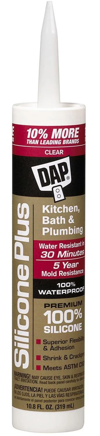 DAP Silicone Plus Premium Kitchen & Bath Sealant 10.8oz 3 DAP Silicone Plus Premium Kitchen & Bath Sealant 10.8oz