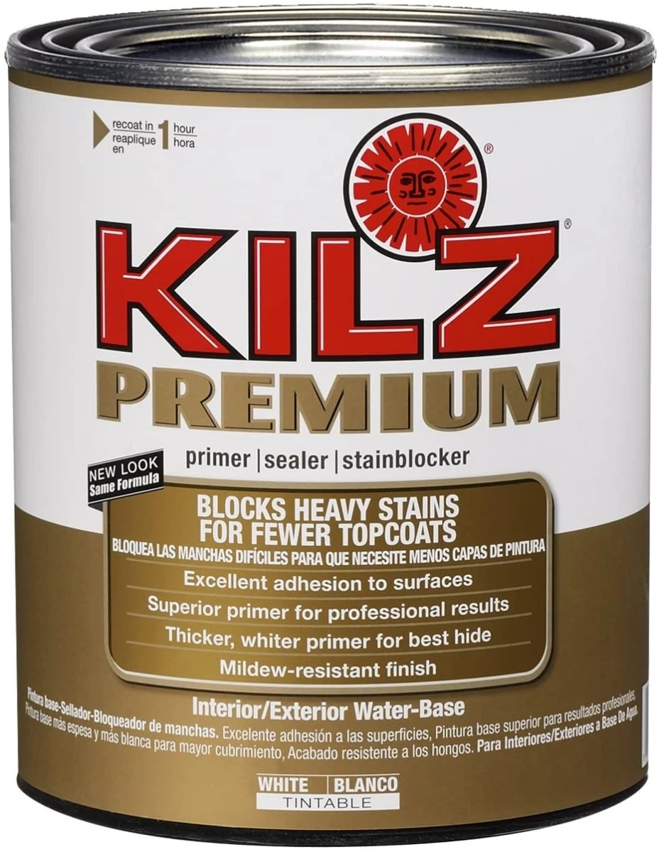 Kilz Premium Water-BasedStainblocker, White Quart 3 Kilz Premium Water-BasedStainblocker, White Quart