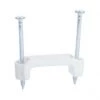 GB 3/4 in (19 mm), Plastic Polyethylene NM Cable Staple, Zinc Plated Nail, White, (15/Pack) -Home Improvement Sales Shop 521550 1