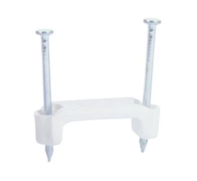 GB 3/4 in (19 mm), Plastic Polyethylene NM Cable Staple, Zinc Plated Nail, White, (15/Pack) 3 GB 3/4 in (19 mm), Plastic Polyethylene NM Cable Staple, Zinc Plated Nail, White, (15/Pack)