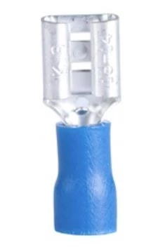 GB Disconnect, Crimp Terminal, #16-#14 AWG, 0.25" Tab, Female, Vinyl-Insulated, Blue, (20/Pkg) 3 GB Disconnect, Crimp Terminal, #16-#14 AWG, 0.25" Tab, Female, Vinyl-Insulated, Blue, (20/Pkg)