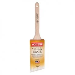 Wooster Gold Edge White & Gold CT Polyester Angle Sash Brush