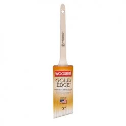 Wooster Gold Edge White & Gold CT Polyester Thin Angle Sash Brush