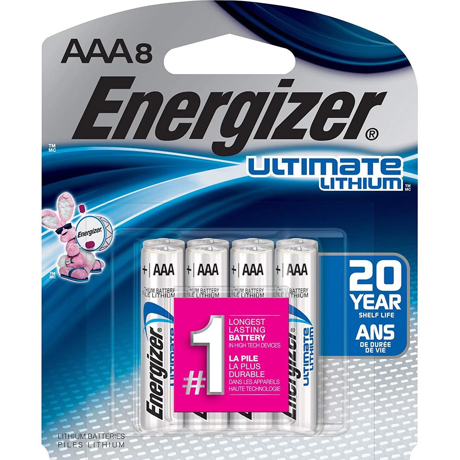 Energizer Ultimate Lithium AAA Batteries, 8 pk 3 Energizer Ultimate Lithium AAA Batteries, 8 pk