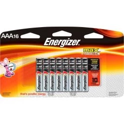 Energizer MAX Alkaline AAA Batteries, 16pk