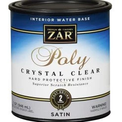 ZAR Water Based Clear Polyurethane Satin, 1-Quart