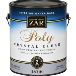 Aqua ZAR Water Based Polyurethane Clear Satin, 1-Gallon