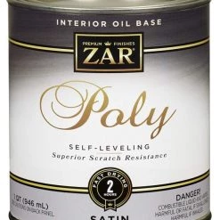 ZAR Ultra Polyurethane Clear Interior Wood Finish Satin, 1-Quart