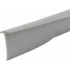 Storm Door Sweep, T-Shape, Gray Vinyl, .25 x .5 x 37-In.