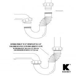 Plumb Pak P Trap Flex and Fix Ot 1 1/4" by 1 1/2" 5 Plumb Pak P Trap Flex and Fix Ot 1 1/4" by 1 1/2" -Home Improvement Sales Shop 60120030 2