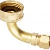 Plumb Pak Dishwasher Elbow 3/8" OD Compression Inlet by 3/4" Garden Hose Swivel, Rubbed Brass -Home Improvement Sales Shop 60120176 1