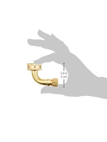 Plumb Pak Dishwasher Elbow 3/8" OD Compression Inlet by 3/4" Garden Hose Swivel, Rubbed Brass 5 Plumb Pak Dishwasher Elbow 3/8" OD Compression Inlet by 3/4" Garden Hose Swivel, Rubbed Brass - Image 3