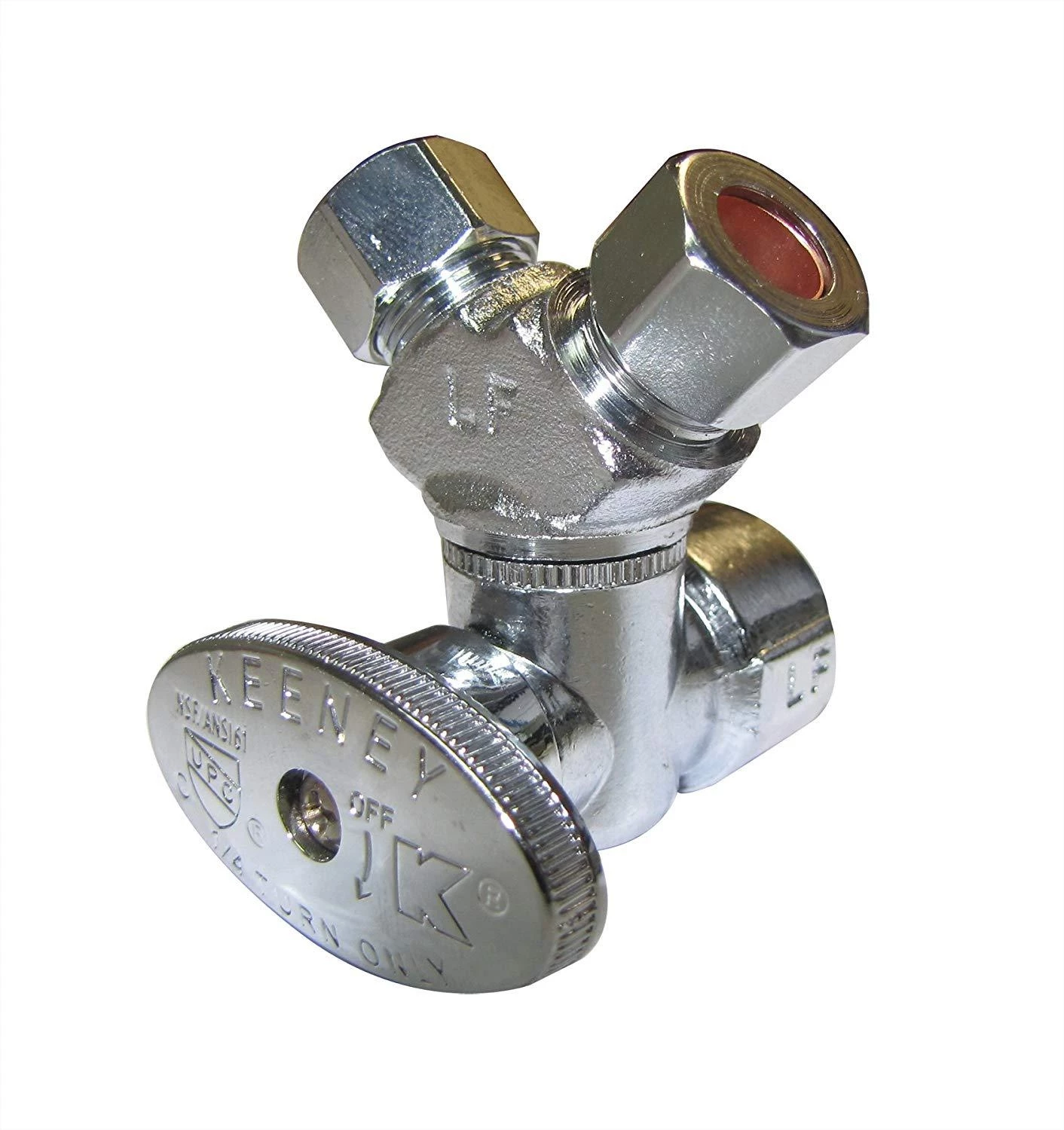 Plumb Pak 1/4 Turn 3-Way Valve 1/2" FIP 3/8" OD, Lead Free 3 Plumb Pak 1/4 Turn 3-Way Valve 1/2" FIP 3/8" OD, Lead Free