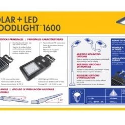 Wagan Tech Solar + LED Floodlight 1600 -Home Improvement Sales Shop 60810015 10 2