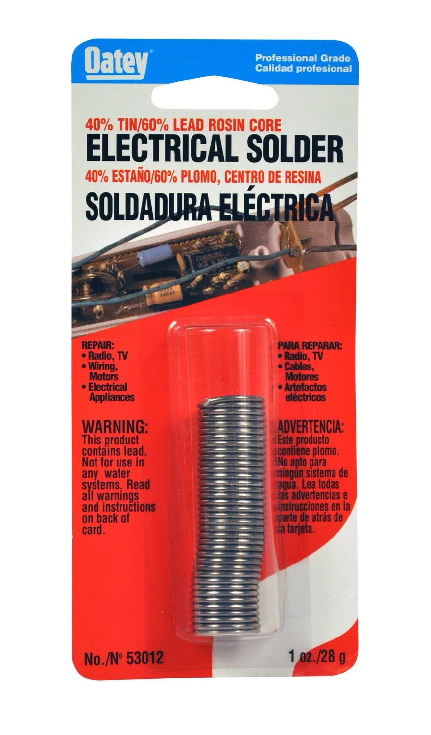 Oatey Rosin Core Wire Solder 1 oz. 3 Oatey Rosin Core Wire Solder 1 oz.