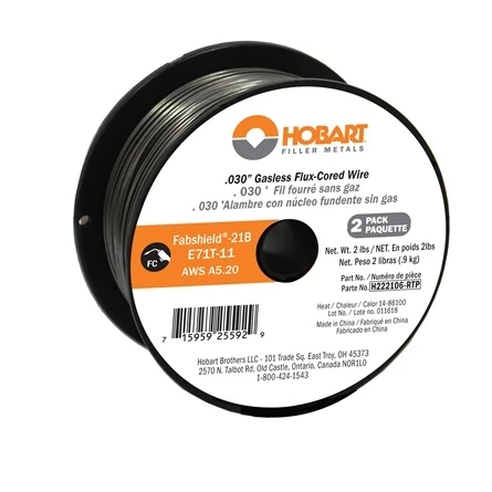 Hobart E71T-11 Flux-Cored Welding Wire .030" 2 Pack of 2lb Spools, H222106-RTP 3 Hobart E71T-11 Flux-Cored Welding Wire .030" 2 Pack of 2lb Spools, H222106-RTP