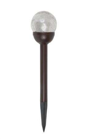 Fusion Solar Crackle Glass Ball Stake Light-Bronze 3 Fusion Solar Crackle Glass Ball Stake Light-Bronze