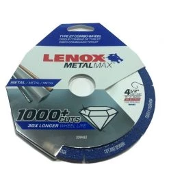 Lenox MetalMax 4.5" x 7/8" Diamond Wheel - TYPE 27, Depressed Center, Angle Grinder 6 Lenox MetalMax 4.5" x 7/8" Diamond Wheel - TYPE 27, Depressed Center, Angle Grinder -Home Improvement Sales Shop 66050000 2