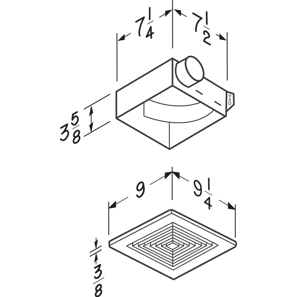 Broan® 70 CFM Deluxe Bathroom Ventilation Fan 6 Broan® 70 CFM Deluxe Bathroom Ventilation Fan - Image 4