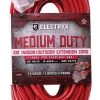 Electryx 100' Medium Duty Indoor/Outdoor Extension Cord - 14 Gauge, Red -Home Improvement Sales Shop 67240017 1 1