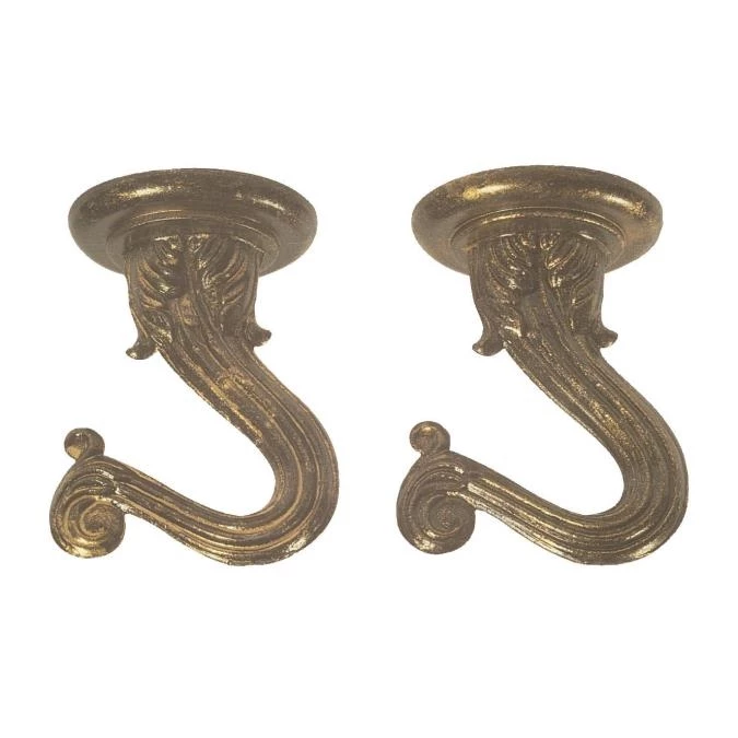 Westinghouse 1 1/2" Antique Brass Finish Swag Hooks 3 Westinghouse 1 1/2" Antique Brass Finish Swag Hooks